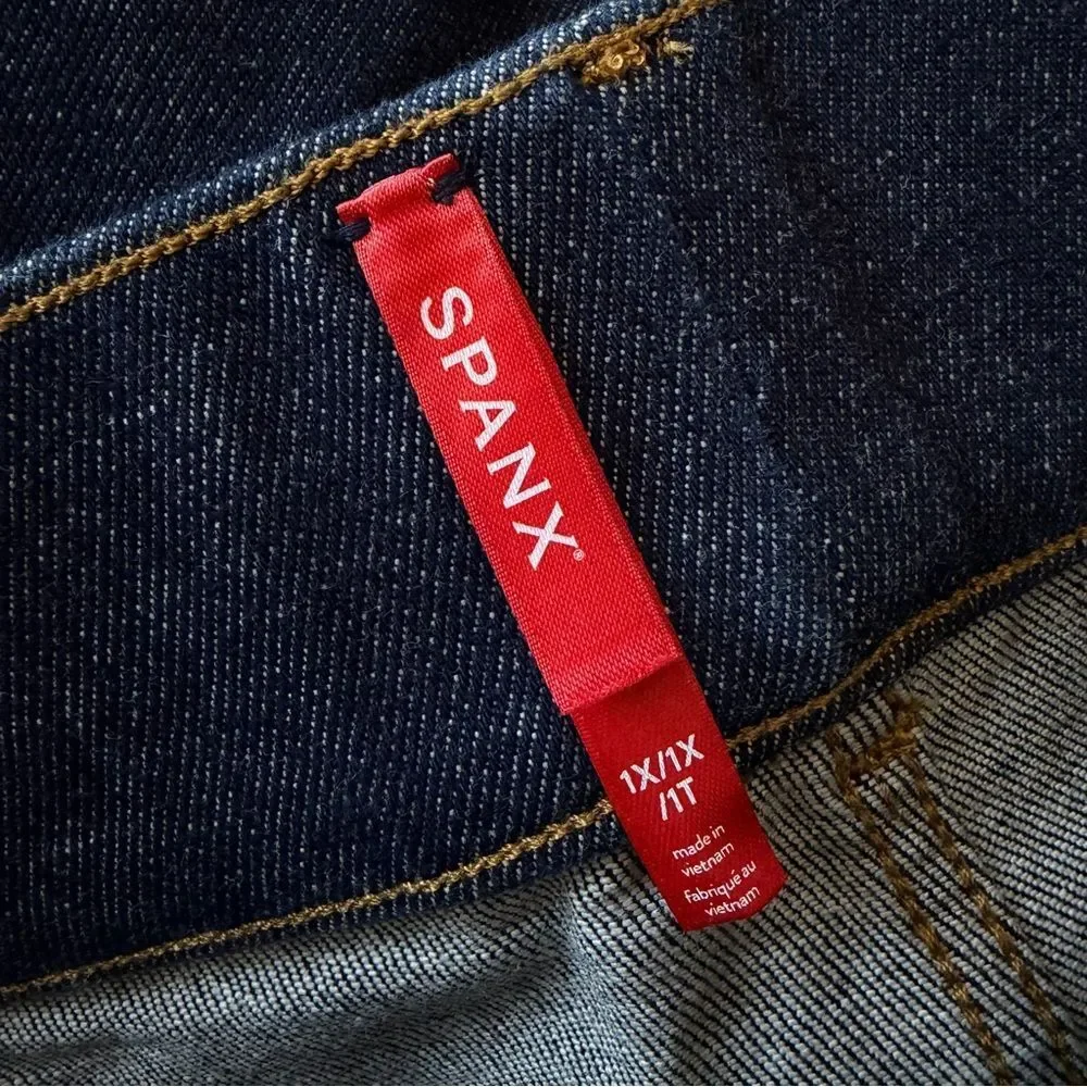 SPANX EveryWear Kick Flare Limited Edition Raw Indigo Dark Wash Jeans Size 1X